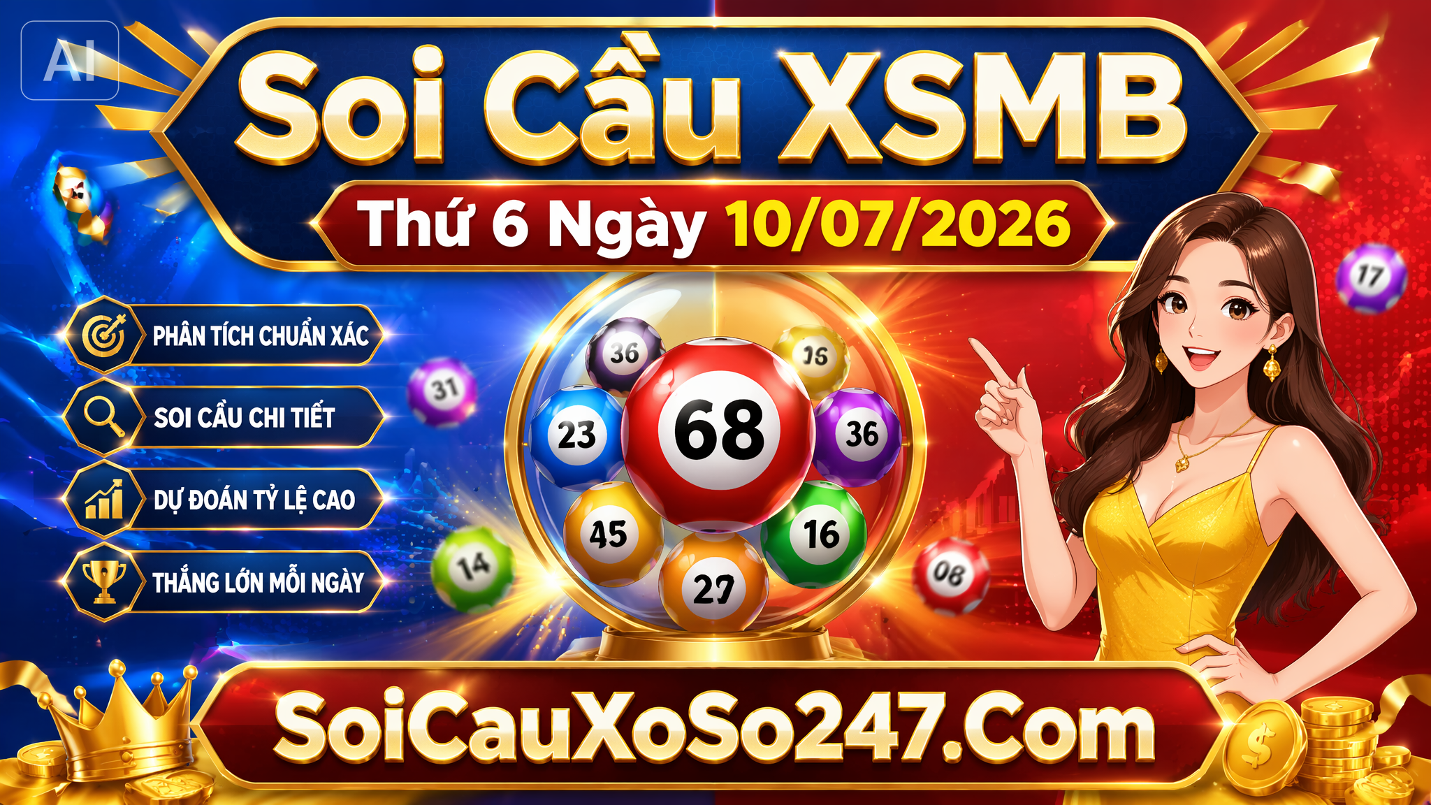 Soi Cầu XSMB Thứ 6 Ngày 10/07/2026 Soi Cầu XSMB Thứ 6 Ngày 10/07/2026
