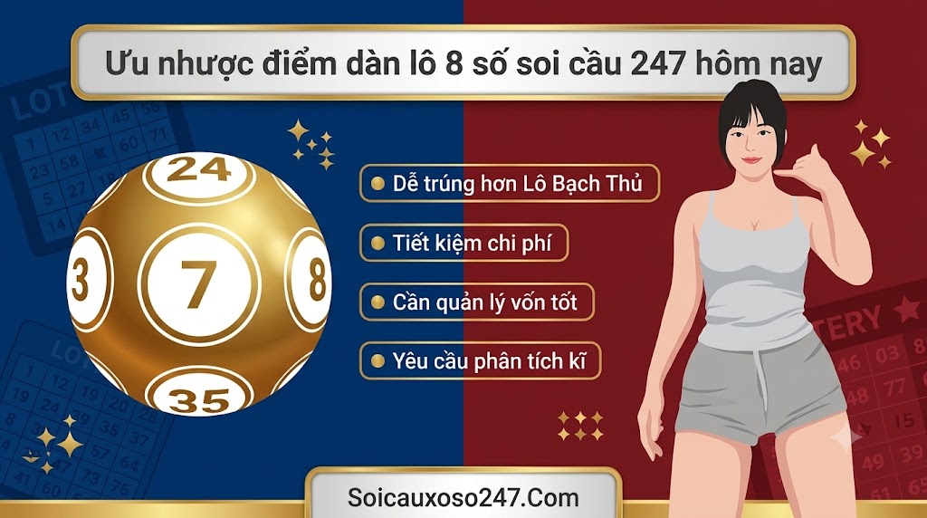 Ưu nhược điểm dàn lô 8 số soi cầu 247 hôm nay Ưu nhược điểm dàn lô 8 số soi cầu 247 hôm nay